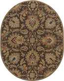 Lyon Traditional Dark Brown Area Rug