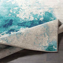 Perpignan Modern Aqua Area Rug
