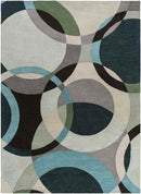 Besancon Modern Dark Green Area Rug