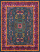 Beziers Traditional Bright Red Area Rug