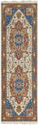Pessac Traditional Burnt Orange Area Rug