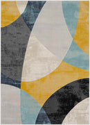 Sarcelles Modern Aqua Area Rug