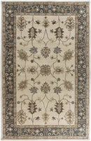 Trappes Traditional Khaki Area Rug