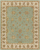 Malakoff Traditional Dark Green Area Rug