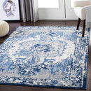 Bowen Traditional Navy/Dark Blue Area Rug