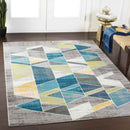 Cavaillon Modern Teal Area Rug