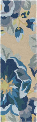 Wasquehal Cottage Bright Blue Area Rug