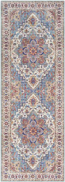 Landes Traditional Pale Blue Area Rug