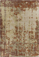 Barren Traditional Bright Orange Area Rug