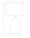 Klos Traditional Taupe Table Lamp