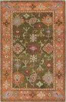 Allakaket Global Dark Green/Burnt Orange Area Rug