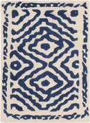 Ashland Modern Blue/Ivory Area Rug