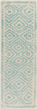 Ashland Modern Teal/Beige Area Rug