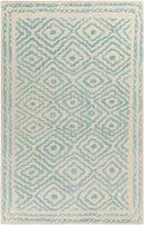 Ashland Modern Teal/Beige Area Rug