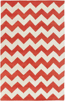 Zwiep Modern Orange/Ivory Area Rug