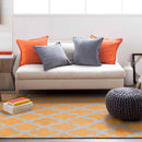 Woold Modern Orange/Grey Area Rug