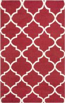 Woord Modern Brick Red Area Rug