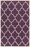 Azusa Modern Purple/Off-White Area Rug