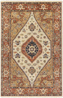 Lauren Traditional Burnt Orange Area Rug