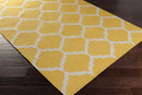 Zeddam Modern Bright Yellow Area Rug