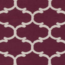 Zeumeren Modern Dark Purple/Ivory Area Rug