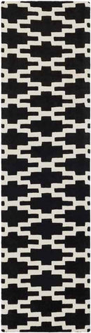 Ziek Modern Black Area Rug
