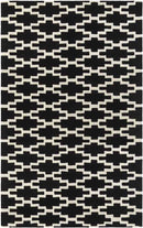 Ziek Modern Black Area Rug