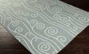 Bleckley Coastal Sky Blue & White Area Rug