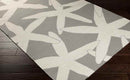 Blevins Coastal Light Gray & White Area Rug