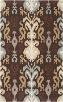 Brea Global Dark Brown/Wheat Area Rug