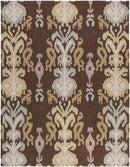 Brea Global Dark Brown/Wheat Area Rug