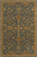 Rossburn Traditional Charcoal/Tan Area Rug