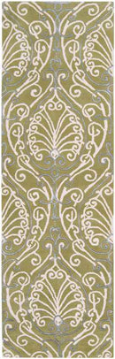 Callahan Traditional Ivory/White/Sky Blue Area Rug