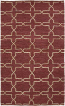 Carrollton Modern Burgundy/Tan Area Rug