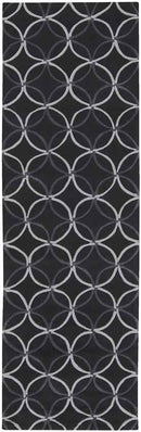 Vannes Modern Black/Charcoal Area Rug