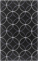 Vannes Modern Black/Charcoal Area Rug