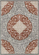 Vosseberg Traditional Camel/Gray Area Rug