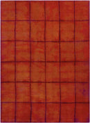 Conway Modern Burgundy Area Rug
