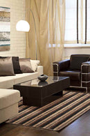 Dallas Modern Bean/Jet Black Area Rug