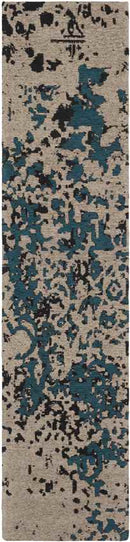 Coalville Modern Dark Teal/Grey/Black Area Rug