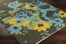 DeSoto Modern Green/Brown/Blue Area Rug