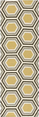 Dutton Modern Beige/Yellow/Black Area Rug