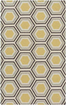 Dutton Modern Beige/Yellow/Black Area Rug