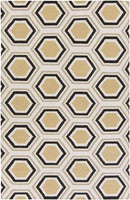 Dutton Modern Chocolate/Beige Area Rug