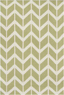 Dyer Modern Sage and White Area Rug