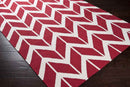 Dyer Modern Red Area Rug