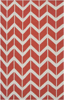 Dyer Modern Red/Bright Orange Area Rug