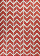 Dyer Modern Red/Bright Orange Area Rug