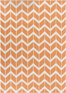 Dyer Modern Bright Orange/Cream Area Rug