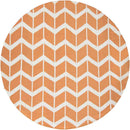 Dyer Modern Bright Orange/Cream Area Rug